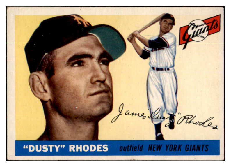 1955 Topps Baseball #001 Dusty Rhodes Giants EX-MT 496956