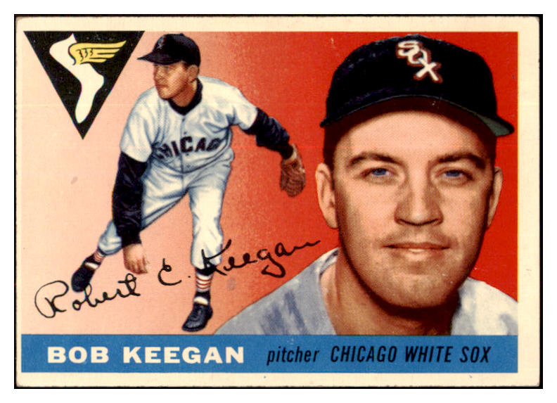 1955 Topps Baseball #010 Bob Keegan White Sox EX-MT 496964