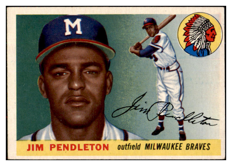 1955 Topps Baseball #015 Jim Pendleton Braves EX-MT 496974