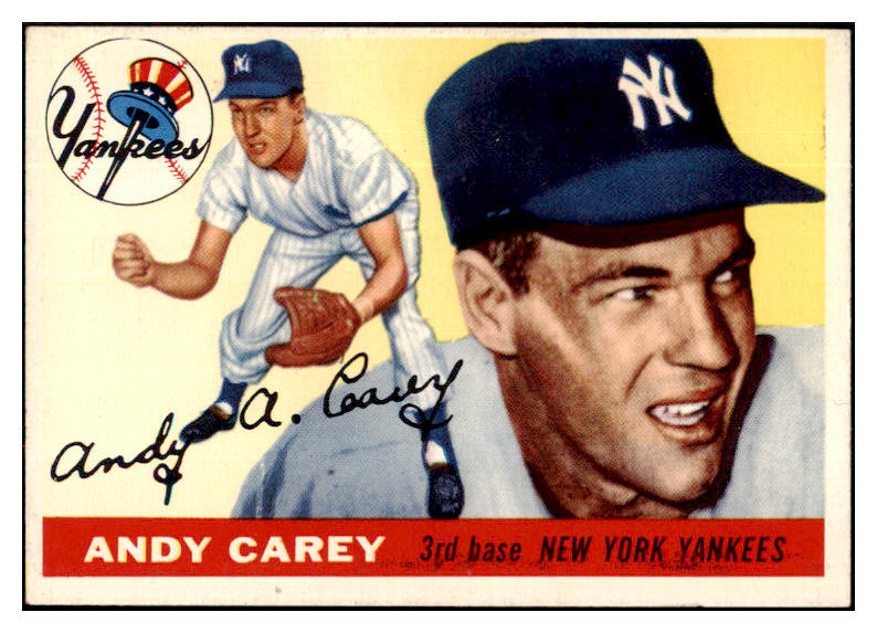 1955 Topps Baseball #020 Andy Carey Yankees EX-MT 496985