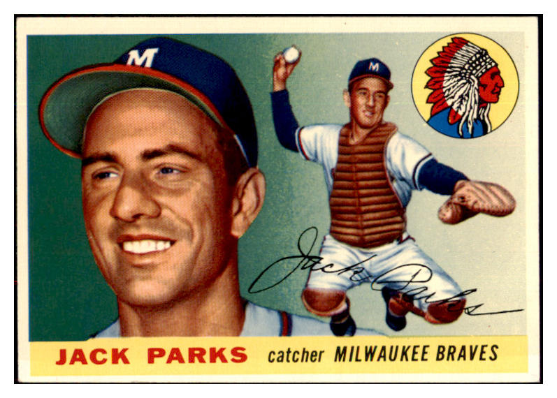 1955 Topps Baseball #023 Jack Parks Braves NR-MT 496987