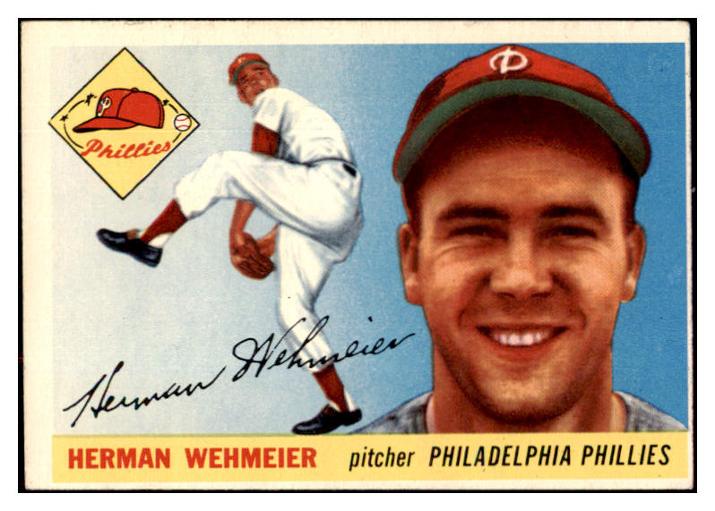 1955 Topps Baseball #029 Herman Wehmeier Phillies EX-MT 496995