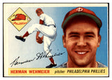 1955 Topps Baseball #029 Herman Wehmeier Phillies EX-MT 496995