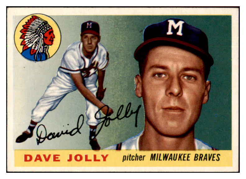 1955 Topps Baseball #035 Dave Jolly Braves EX-MT 497004