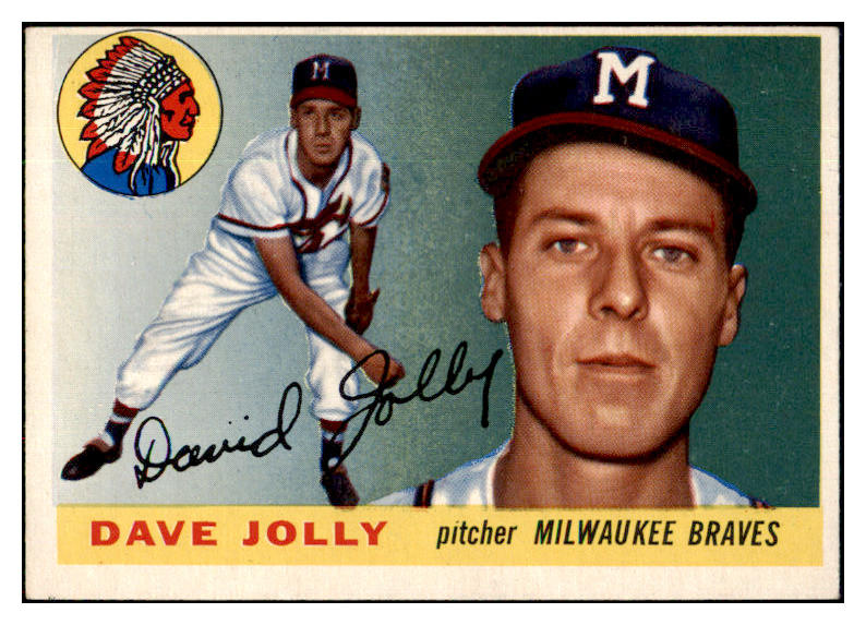 1955 Topps Baseball #035 Dave Jolly Braves EX-MT 497005