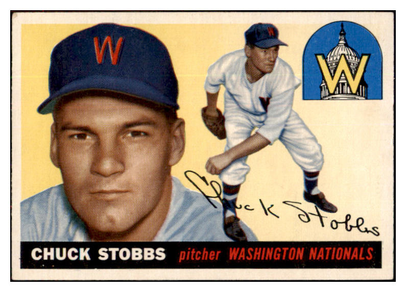 1955 Topps Baseball #041 Chuck Stobbs Senators EX-MT 497019