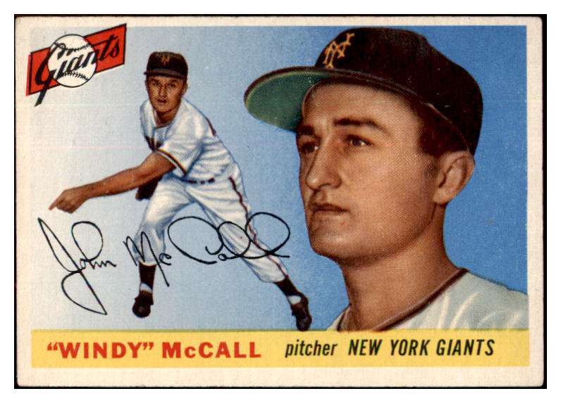 1955 Topps Baseball #042 Windy McCall Giants EX-MT 497024
