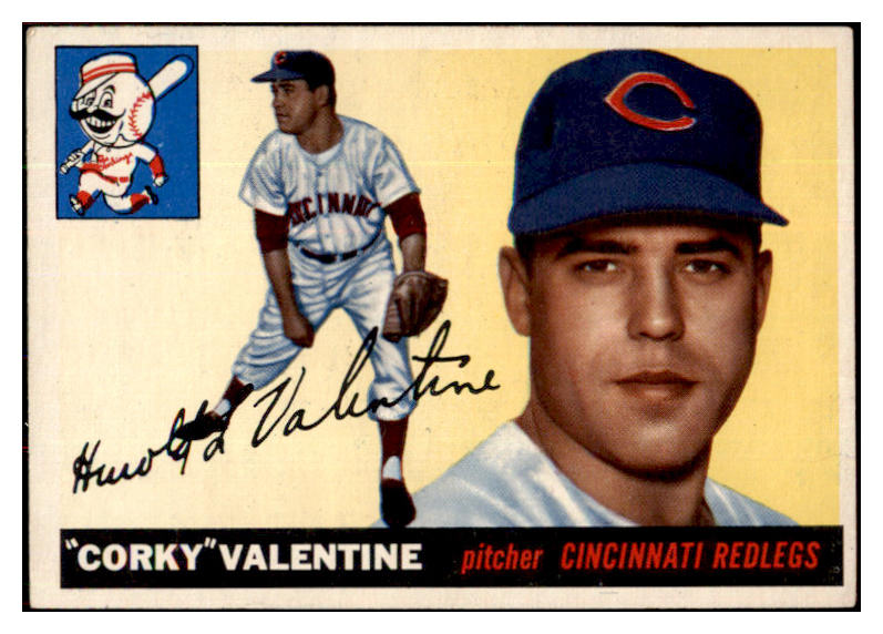 1955 Topps Baseball #044 Corky Valentine Reds EX-MT 497027