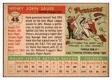 1955 Topps Baseball #045 Hank Sauer Cubs EX-MT 497029