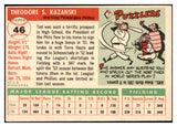 1955 Topps Baseball #046 Ted Kazanski Phillies EX-MT 497032