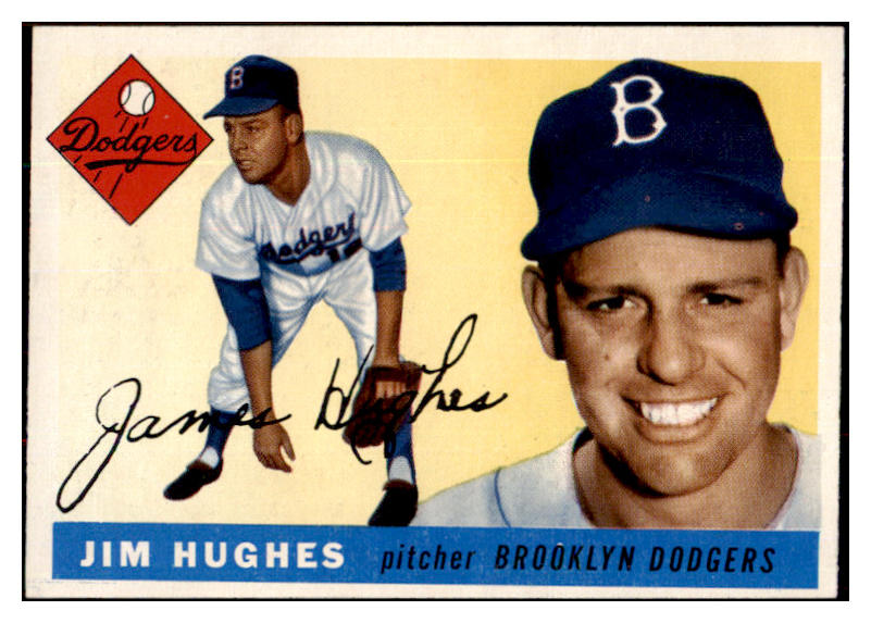 1955 Topps Baseball #051 Jim Hughes Dodgers EX-MT 497038