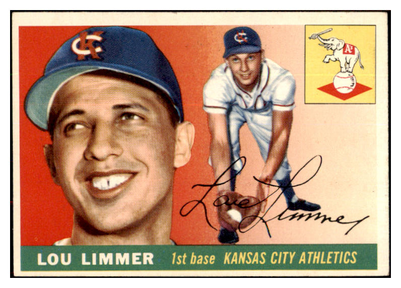 1955 Topps Baseball #054 Lou Limmer A's EX-MT 497044