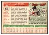 1955 Topps Baseball #058 Jim Rivera White Sox EX-MT 497052