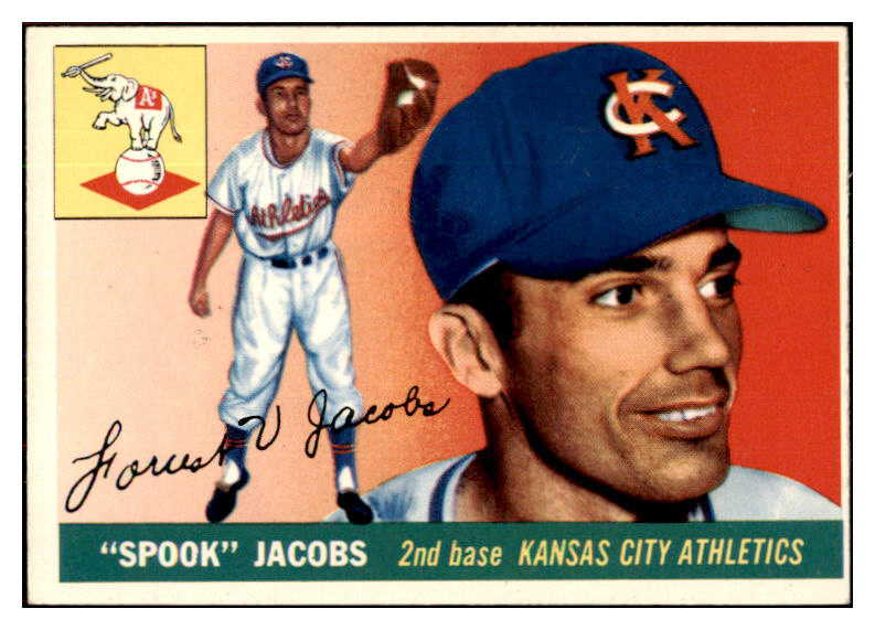 1955 Topps Baseball #061 Spook Jacobs A's EX-MT 497060