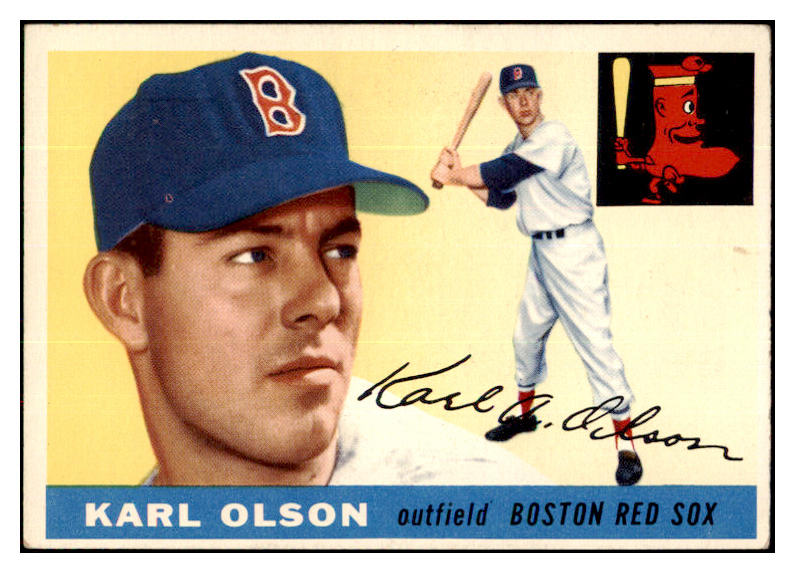 1955 Topps Baseball #072 Karl Olson Red Sox EX-MT 497072