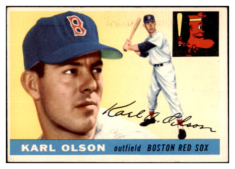1955 Topps Baseball #072 Karl Olson Red Sox EX-MT 497073