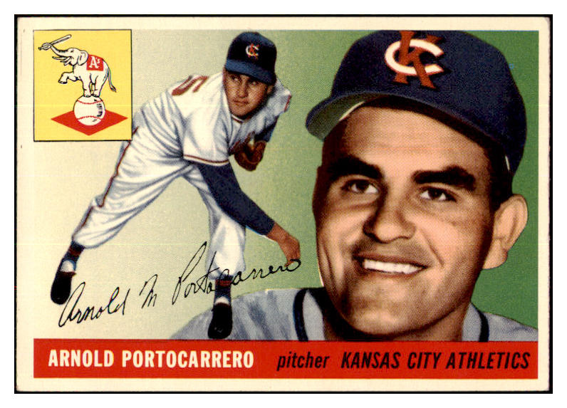 1955 Topps Baseball #077 Arnie Portocarrero A's EX-MT 497076