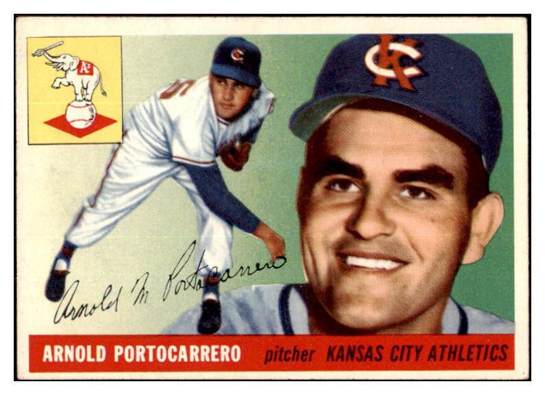 1955 Topps Baseball #077 Arnie Portocarrero A's EX-MT 497077