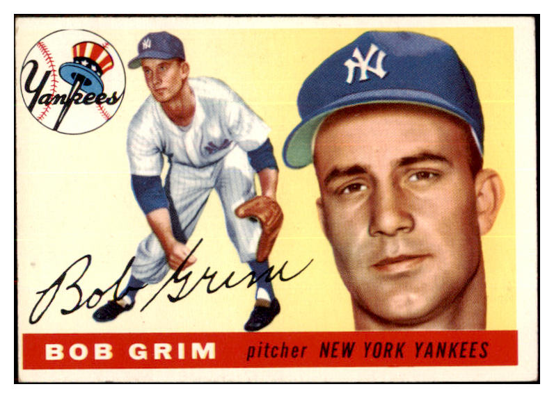 1955 Topps Baseball #080 Bob Grim Yankees EX-MT 497082