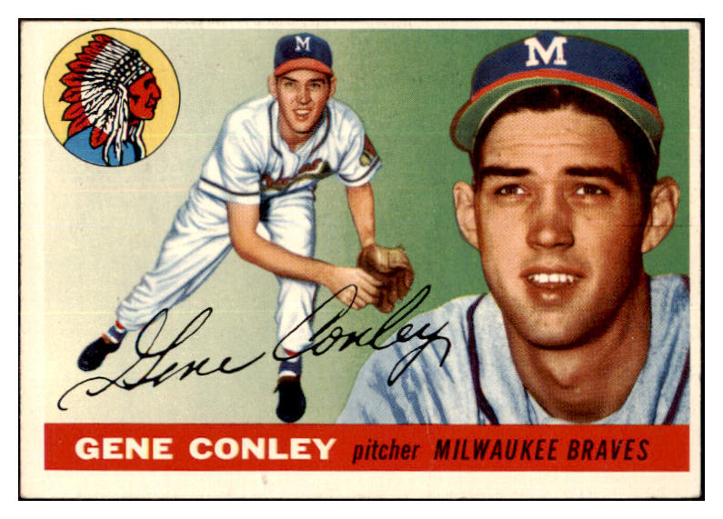 1955 Topps Baseball #081 Gene Conley Braves EX-MT 497083