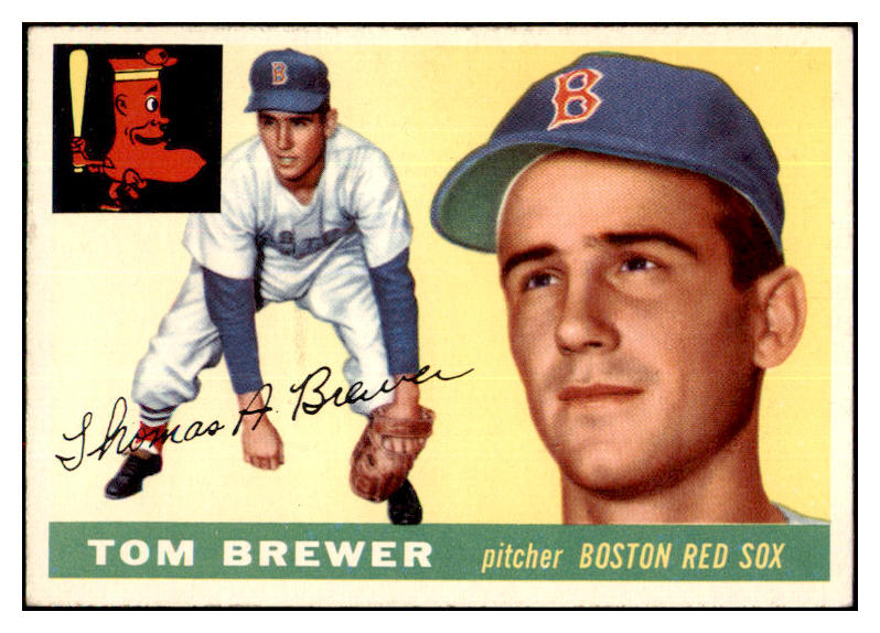 1955 Topps Baseball #083 Tom Brewer Red Sox EX-MT 497086