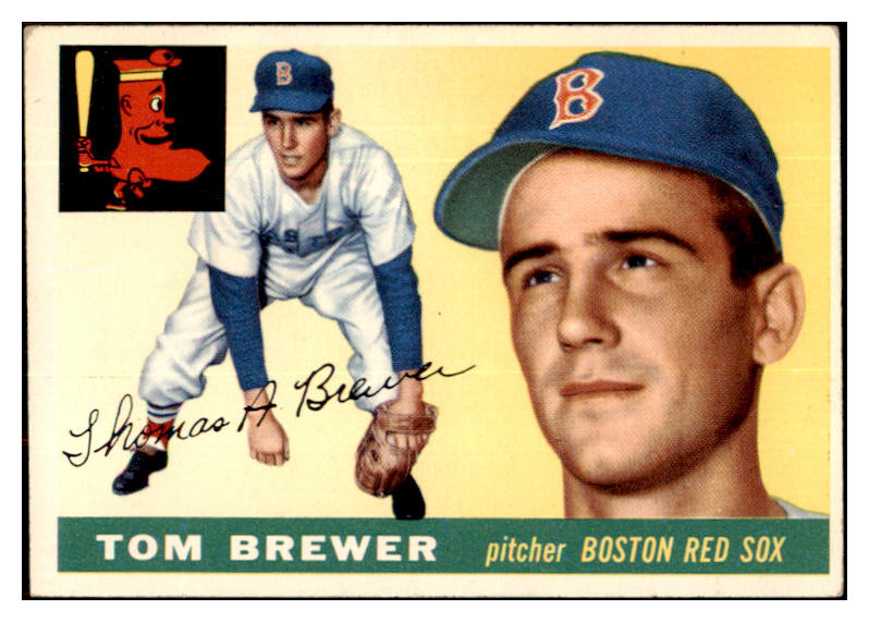 1955 Topps Baseball #083 Tom Brewer Red Sox EX-MT 497087