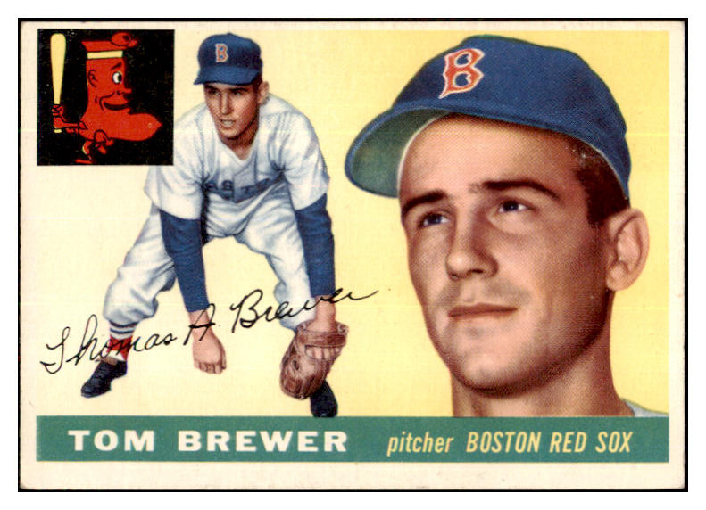 1955 Topps Baseball #083 Tom Brewer Red Sox EX-MT 497088