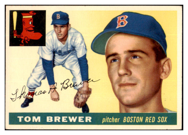 1955 Topps Baseball #083 Tom Brewer Red Sox EX-MT 497089
