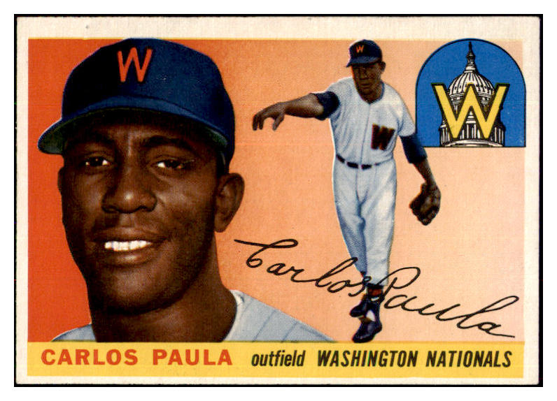 1955 Topps Baseball #097 Carlos Paula Senators EX-MT 497116