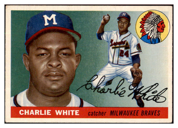 1955 Topps Baseball #103 Charlie White Braves EX-MT 497128