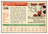 1955 Topps Baseball #106 Frank Sullivan Red Sox NR-MT 497133