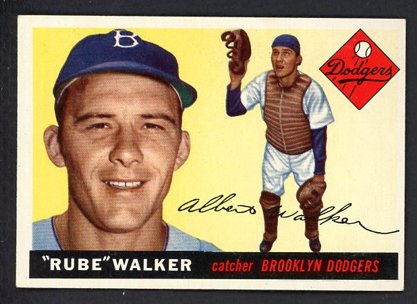 1955 Topps Baseball #108 Rube Walker Dodgers EX-MT 497139