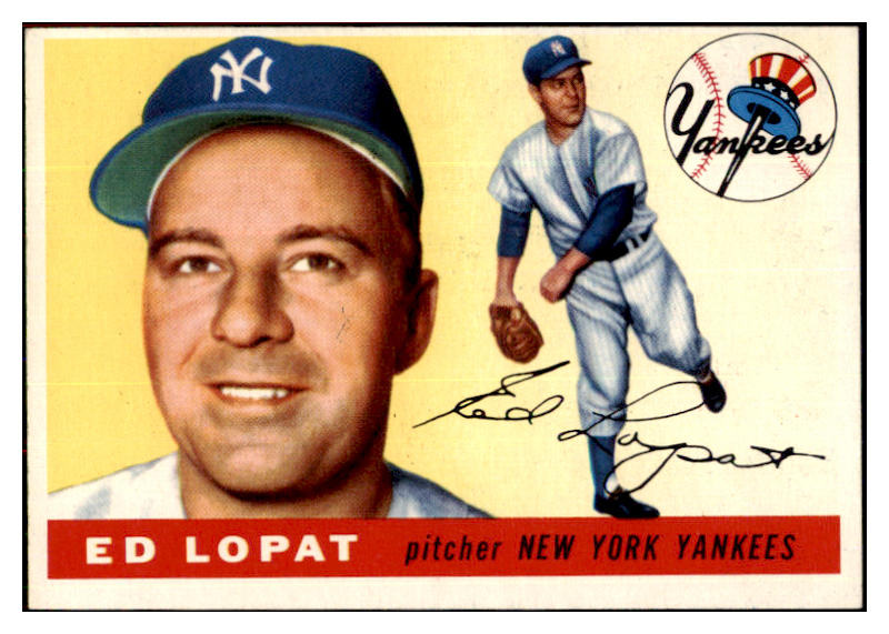 1955 Topps Baseball #109 Eddie Lopat Yankees EX-MT 497140