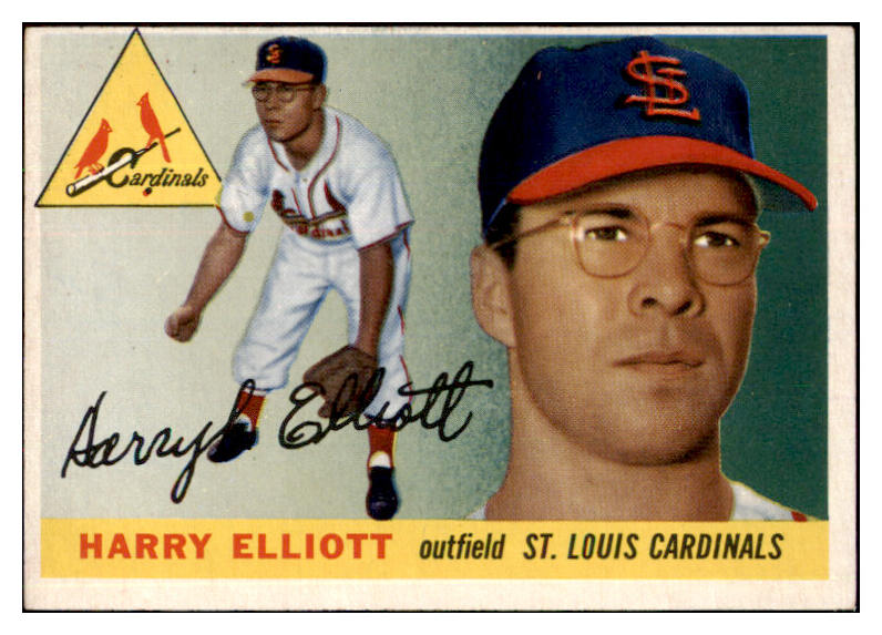 1955 Topps Baseball #137 Harry Elliott Cardinals EX-MT 497202