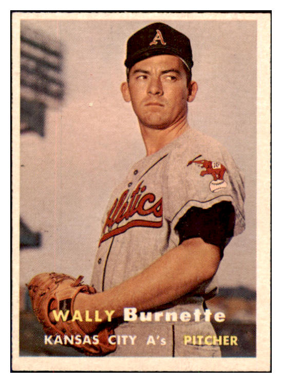 1957 Topps Baseball #013 Wally Burnette A's EX-MT 497253