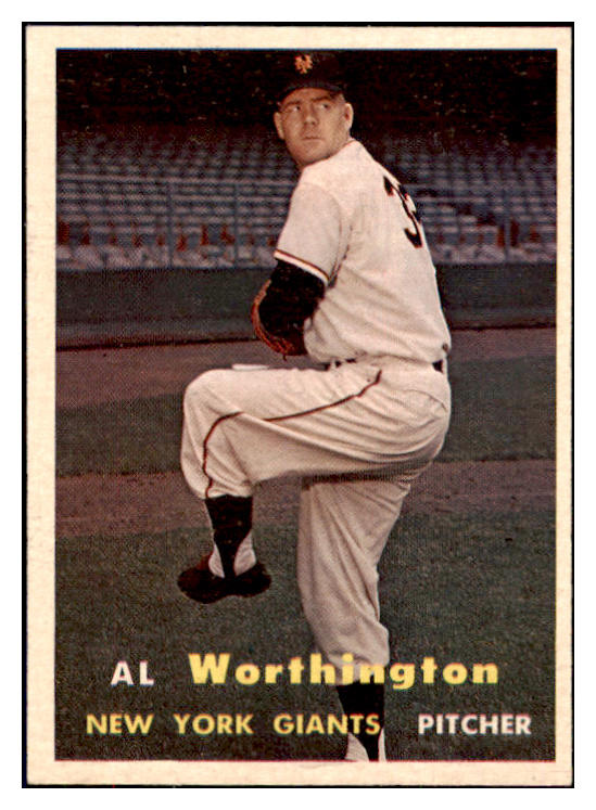 1957 Topps Baseball #039 Al Worthington Giants NR-MT 497273