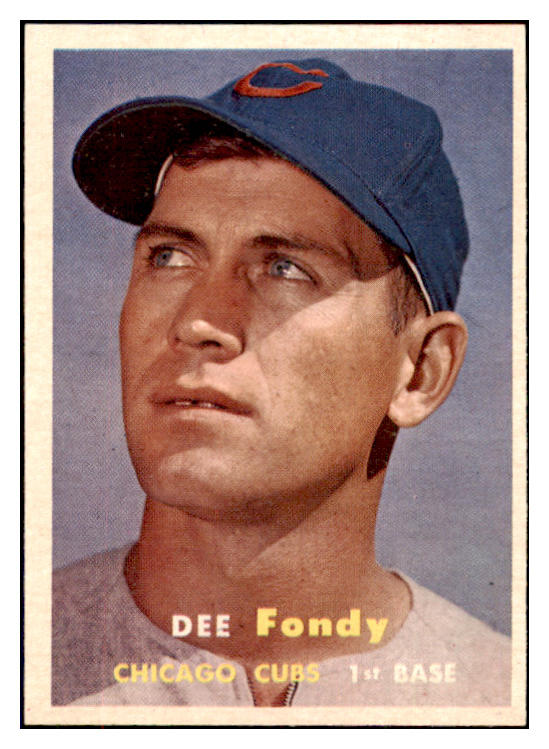 1957 Topps Baseball #042 Dee Fondy Cubs EX-MT 497276