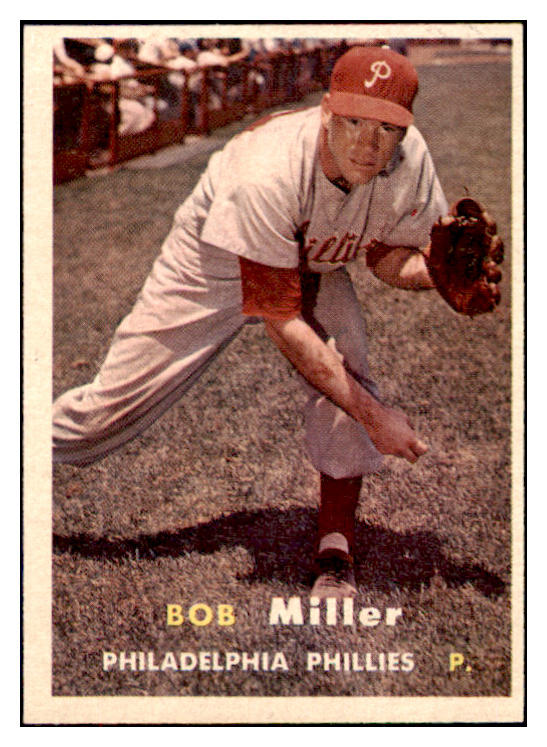 1957 Topps Baseball #046 Bob Miller Phillies EX-MT 497279