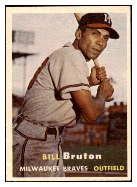 1957 Topps Baseball #048 Bill Bruton Braves NR-MT 497281