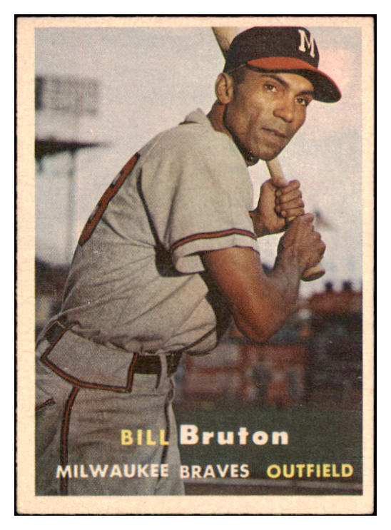 1957 Topps Baseball #048 Bill Bruton Braves EX-MT 497282