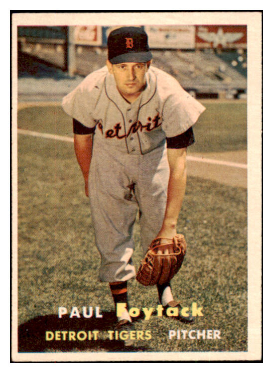 1957 Topps Baseball #077 Paul Foytack Tigers NR-MT 497306