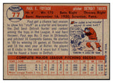 1957 Topps Baseball #077 Paul Foytack Tigers NR-MT 497306