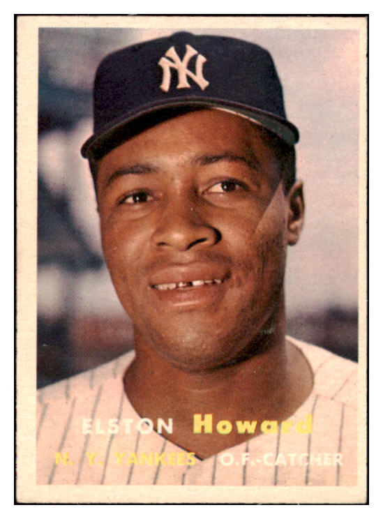 1957 Topps Baseball #082 Elston Howard Yankees EX-MT 497312