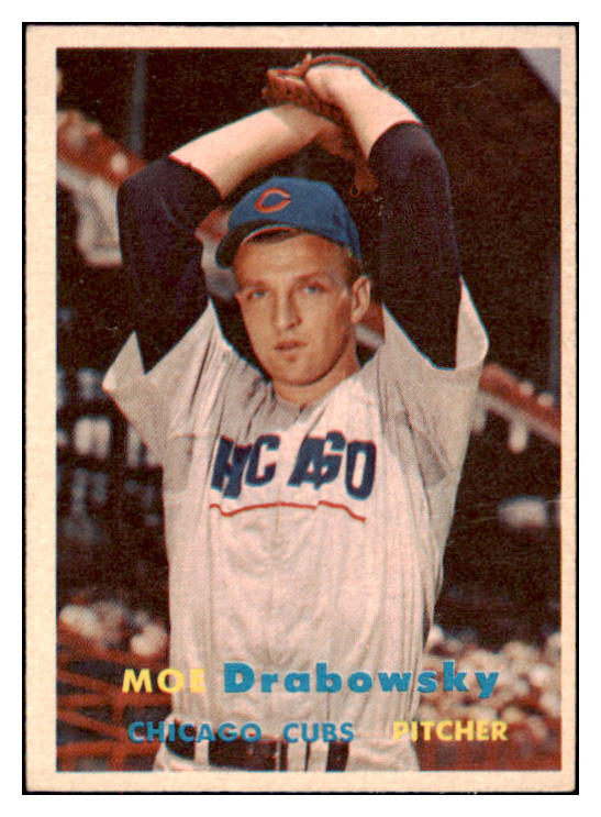 1957 Topps Baseball #084 Moe Drabowsky Cubs EX-MT 497314