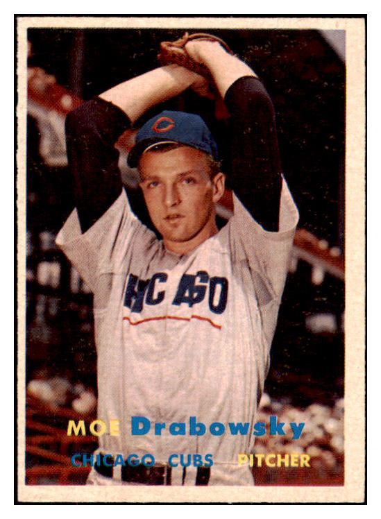 1957 Topps Baseball #084 Moe Drabowsky Cubs EX-MT 497315