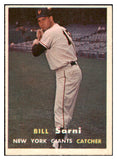 1957 Topps Baseball #086 Bill Sarni Giants NR-MT 497316