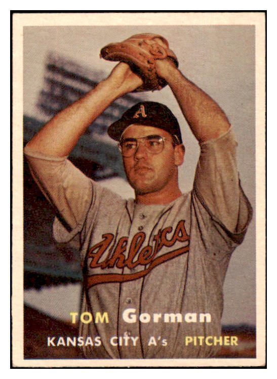 1957 Topps Baseball #087 Tom Gorman A's NR-MT 497319