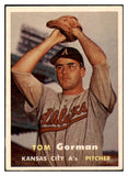 1957 Topps Baseball #087 Tom Gorman A's NR-MT 497319