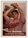 1957 Topps Baseball #087 Tom Gorman A's NR-MT 497320