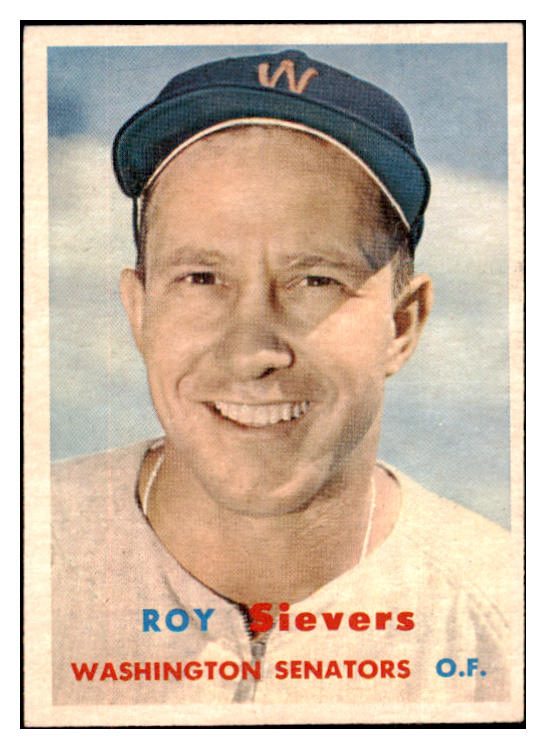 1957 Topps Baseball #089 Roy Sievers Senators NR-MT 497321